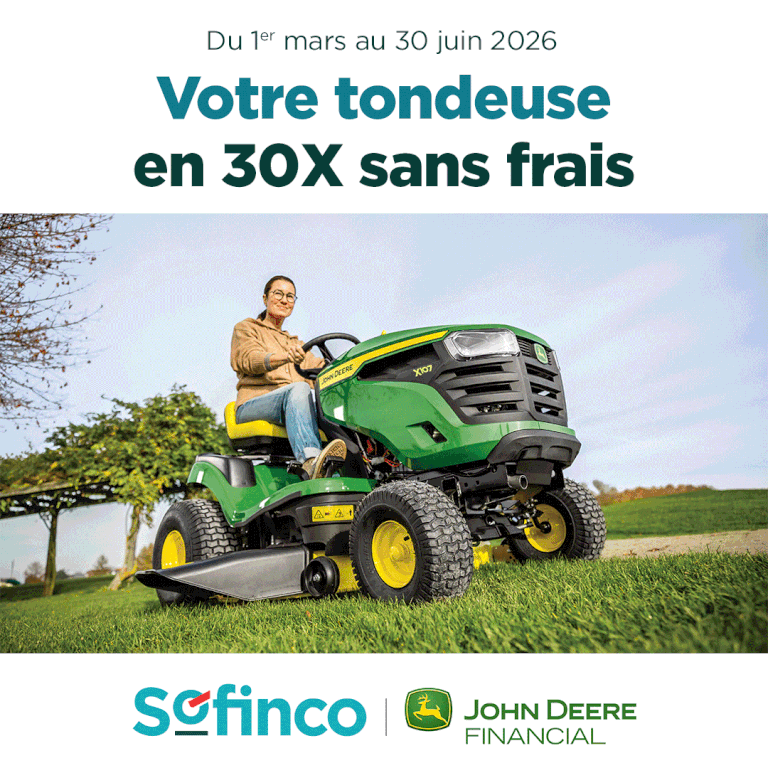 OFFRE JOHN DEERE CREDIT 10/20/30 FOIS GRATUIT