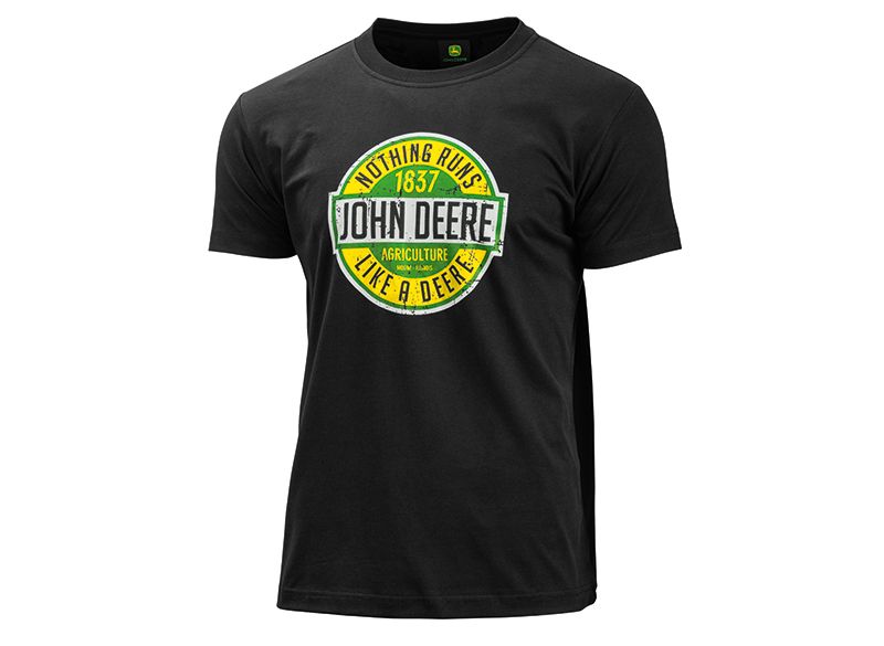 T-shirt « Nothing runs like a Deere » noir MCL2019060