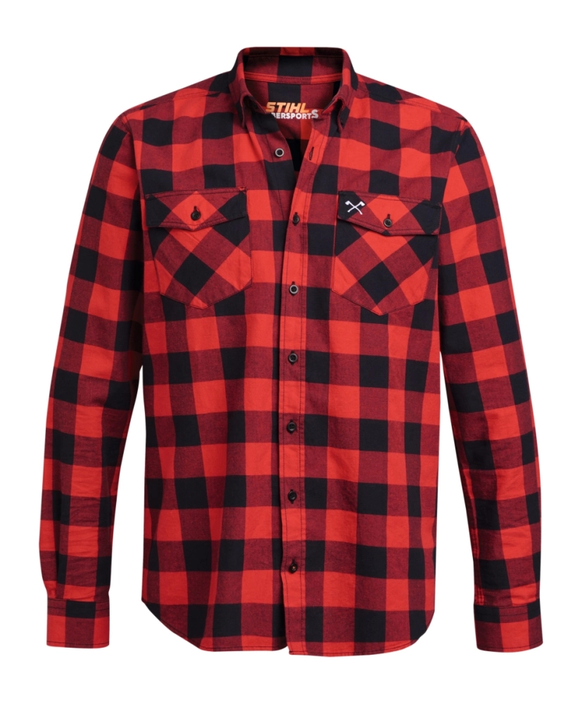 Chemise à carreaux Stihl rouge et noire