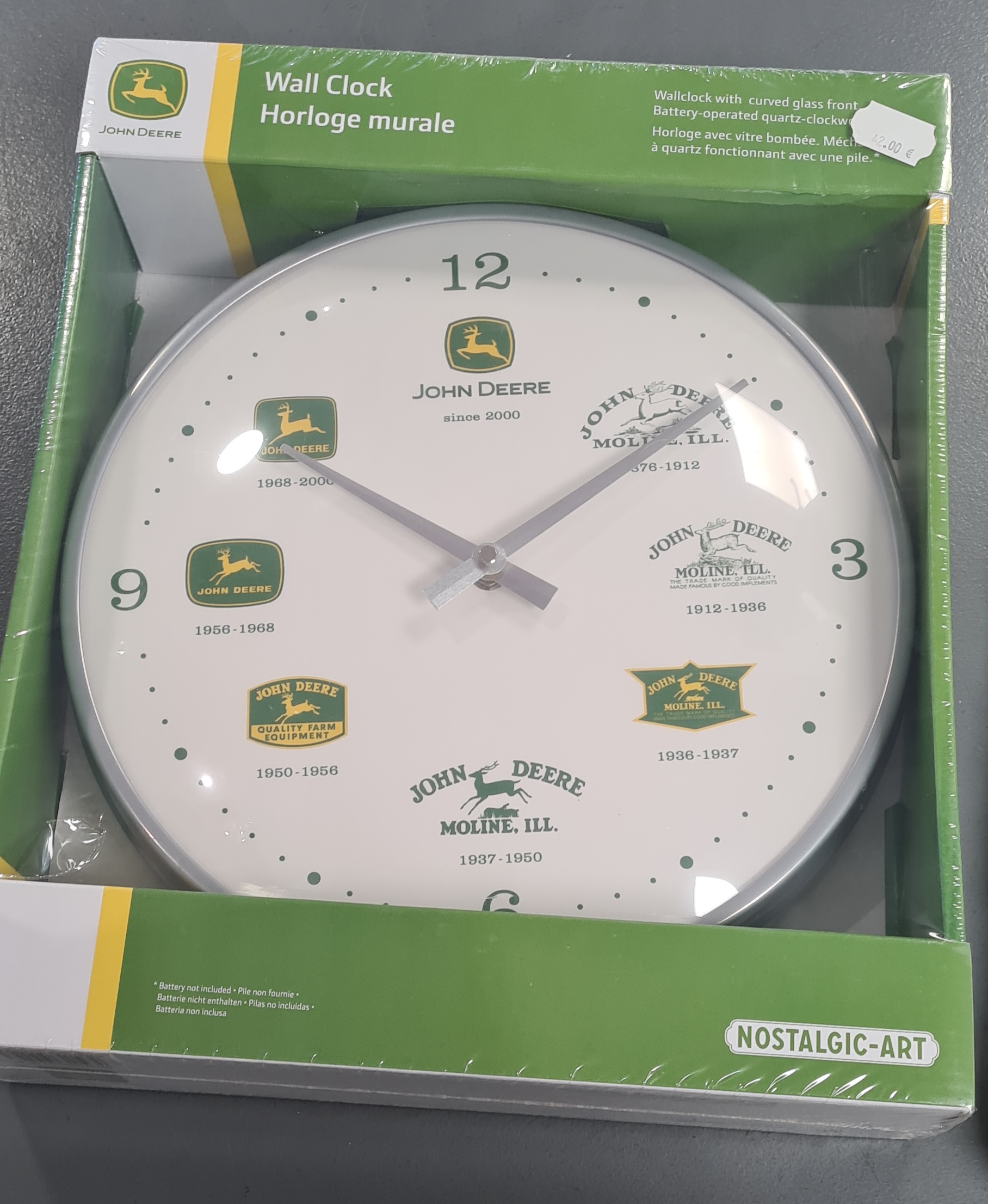 Horloge avec vitre bombée John Deere MCN000051029