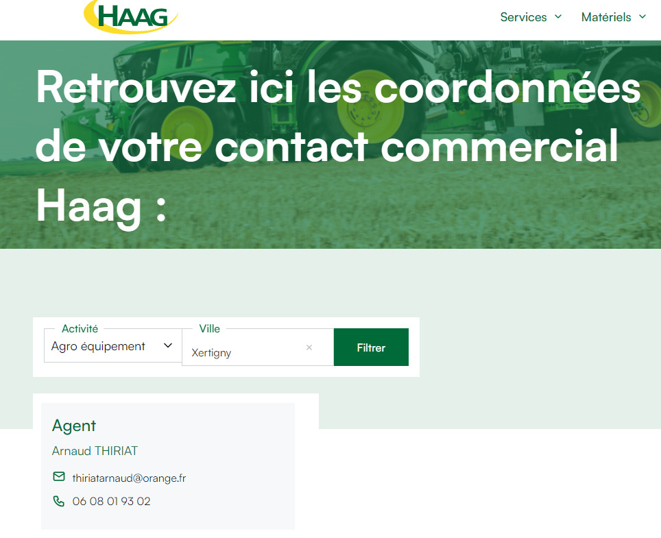 Thiriat agent concessionnaire John Deere vosges matériels agricoles