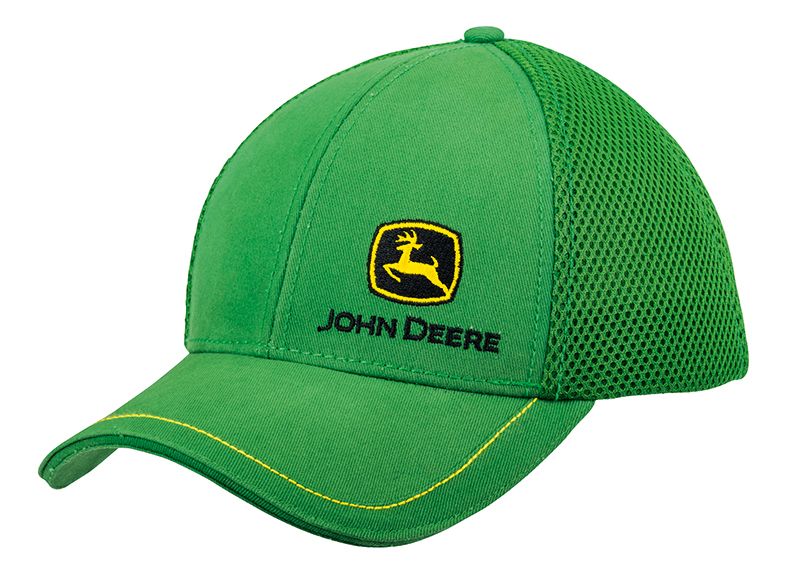 Casquette à maille verte avec logo John Deere MCL201914011