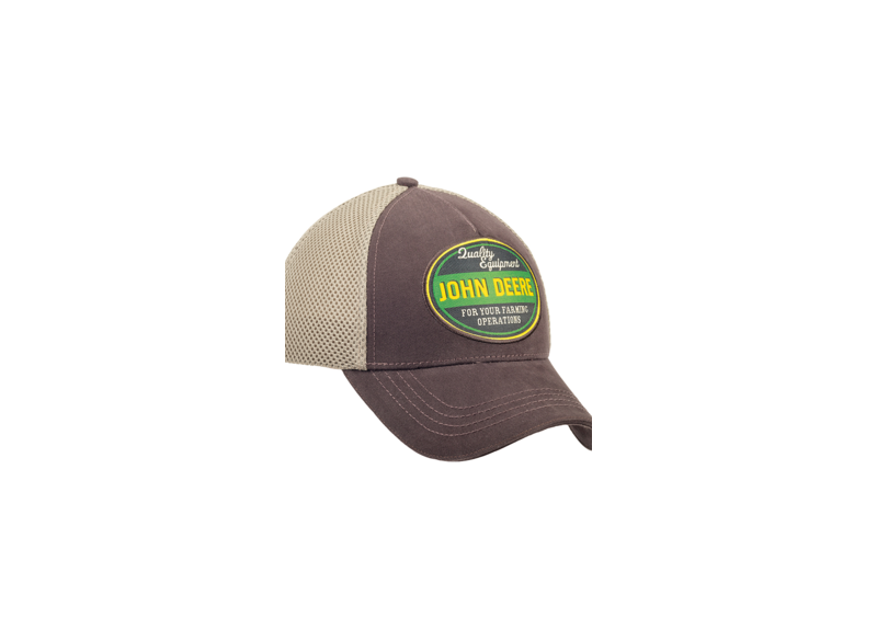 Casquette John Deere « Quality Equipment » à maille marron MCL201922011