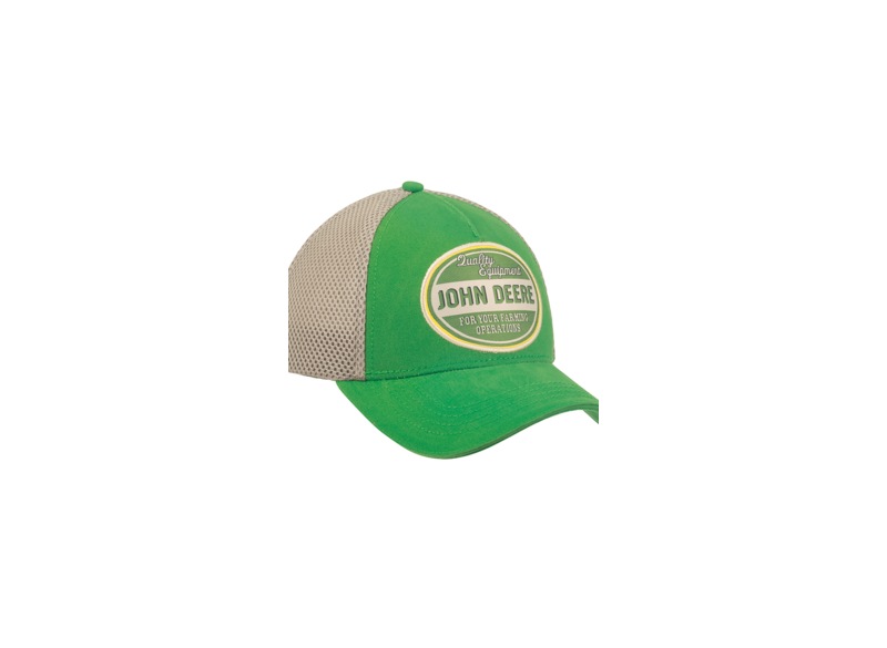 Casquette John Deere « Quality Equipment » à maille verte MCL201923011