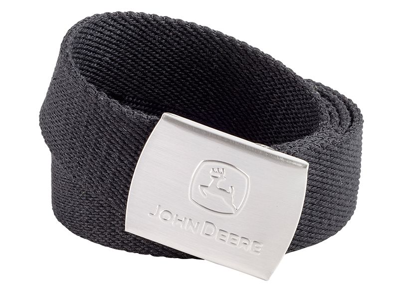 Ceinture en tissu noir logo John Deere gris MCS908072000