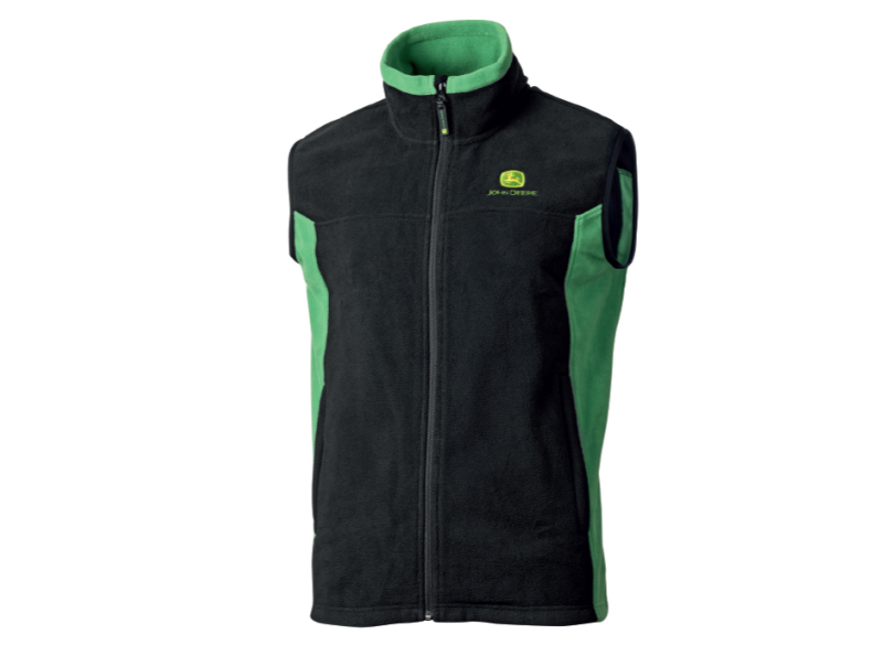 Veste de travail sans manches noire John Deere MCS2004000