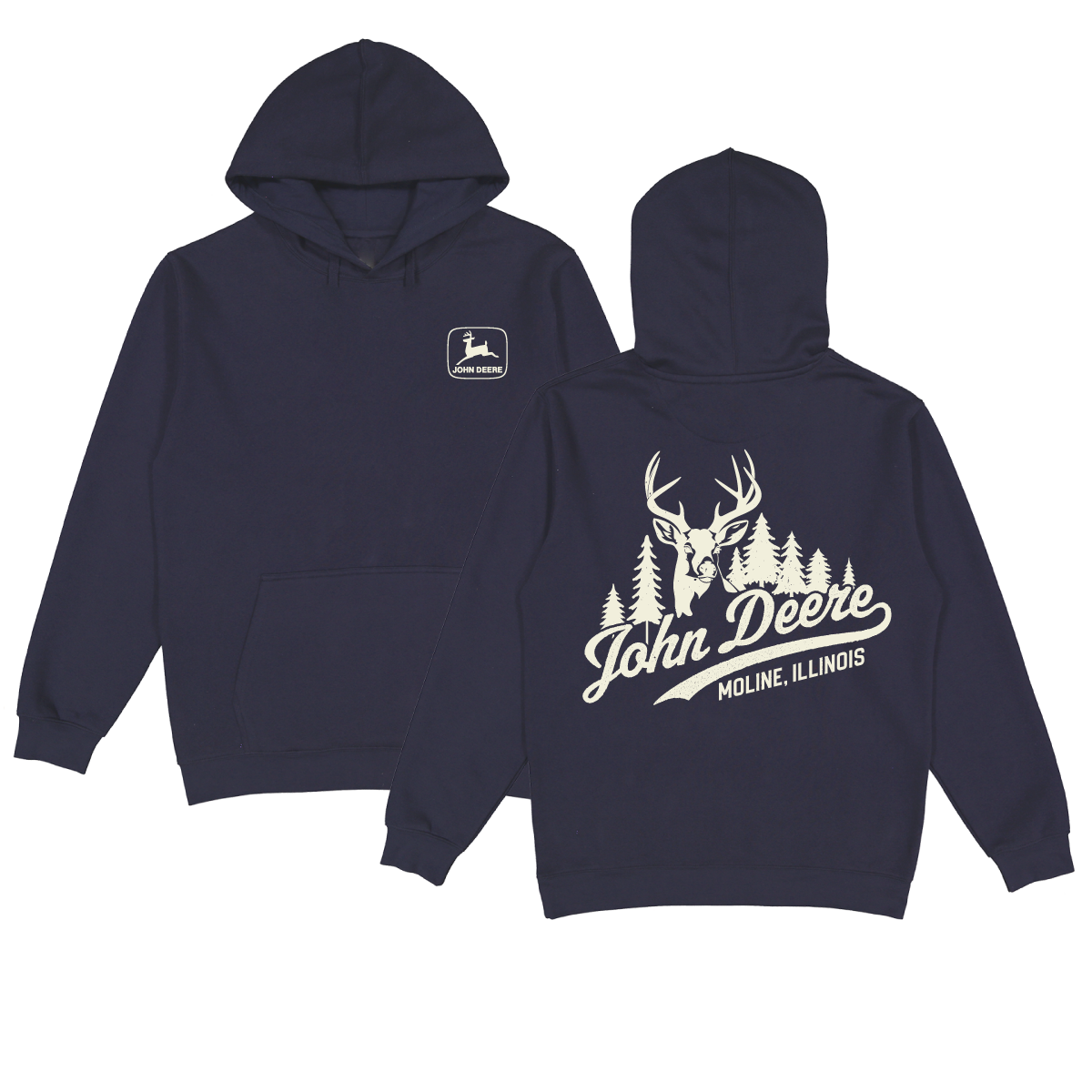 Sweat à capuche bleu John Deere MCF02WYGHZ