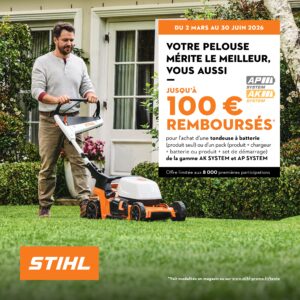 Offre de remboursement Stihl Jusqu'à 100 € remboursés par Stihl