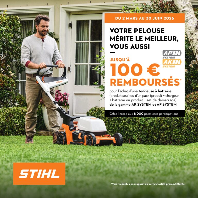 Offre de remboursement Stihl Jusqu'à 100 € remboursés par Stihl