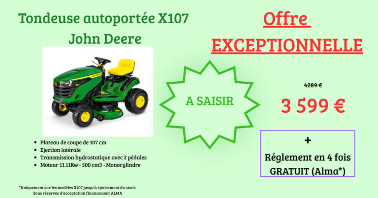 X107 OFFRE EXCEPTIONNELLE
