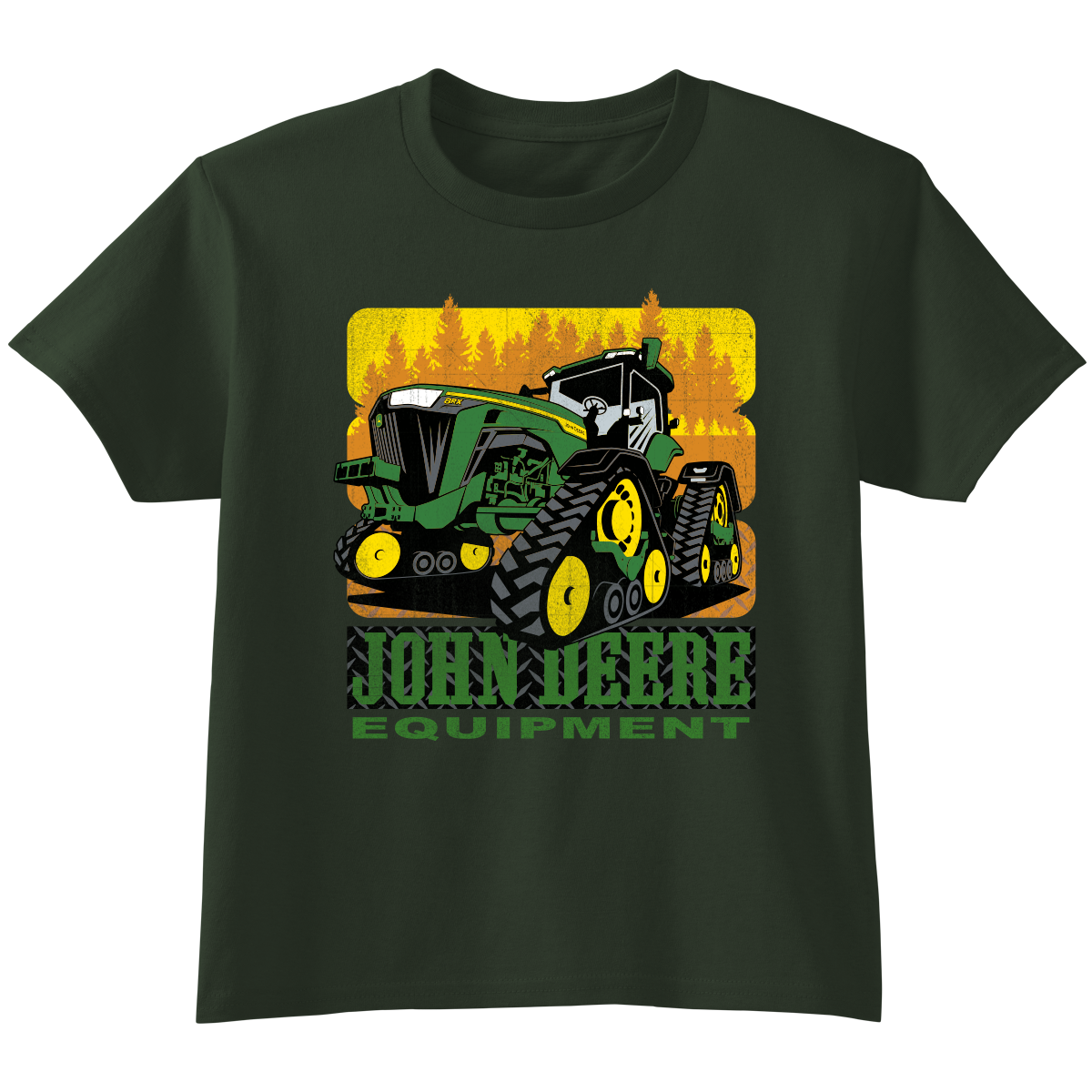 Tee shirt à manches courtes pour enfant vert olive foncé MC530020FG