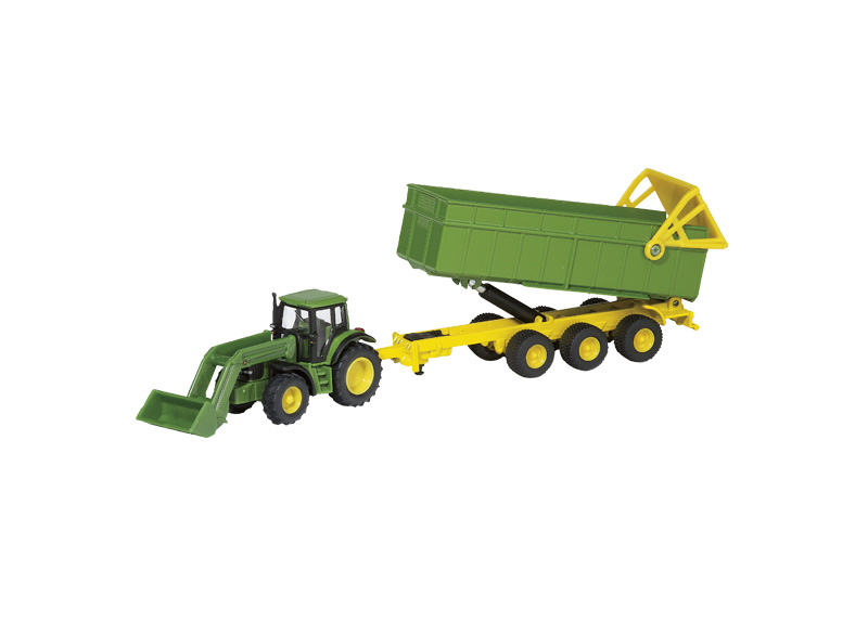 Tracteur John Deere avec chargeur frontal et remorque MCU184300000